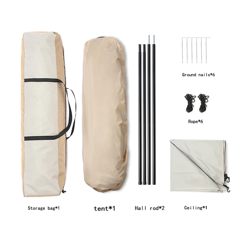 Cheap Goat Tents SFXEQR Camping Tent Foldable Waterproof Tent Portable Outdoor 3 4 People190T Double Oxford Tourist  Survival Equipment   